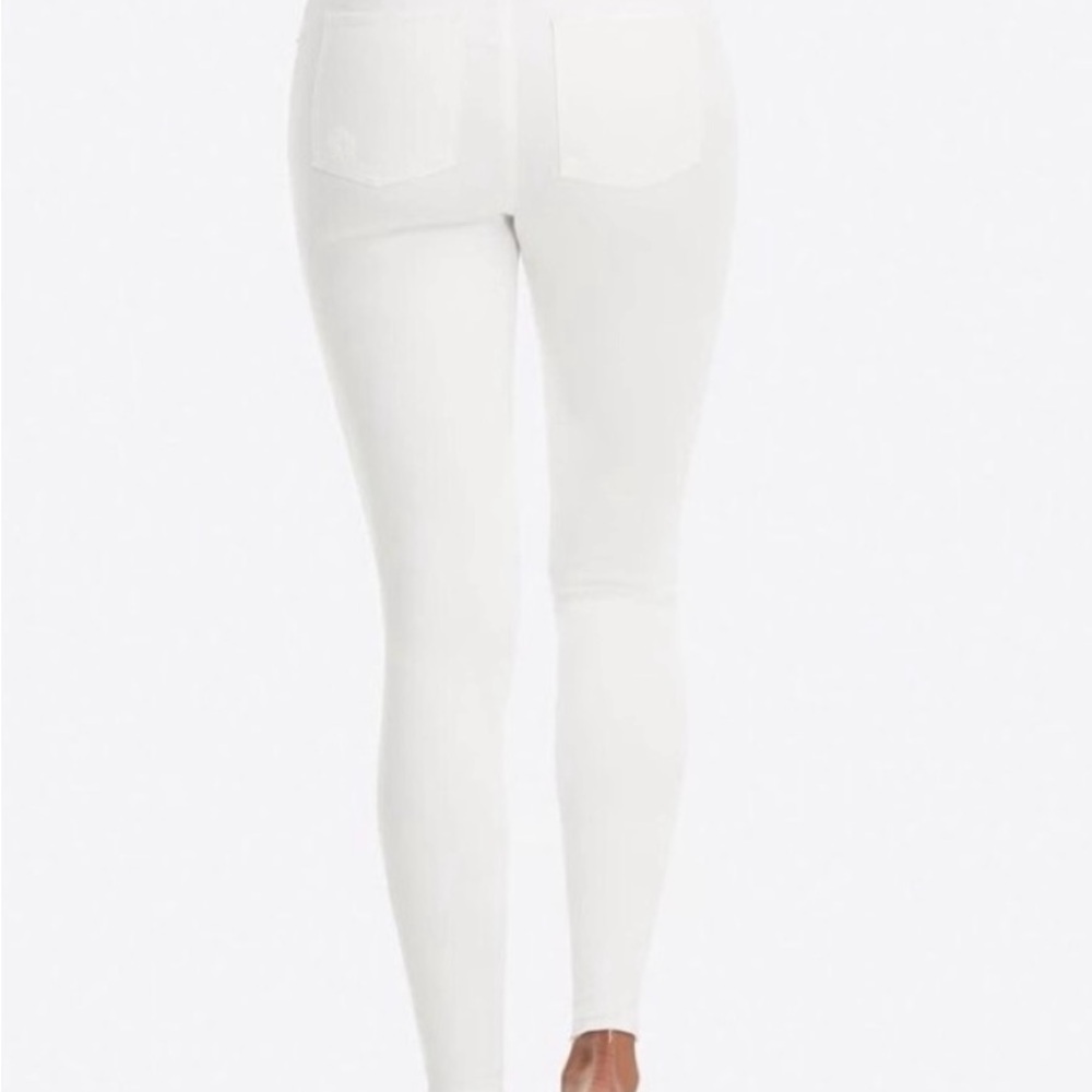 NWT SPANX DISTRESSED SKINNY White JEANS XL 14-16 - Picture 5 of 9